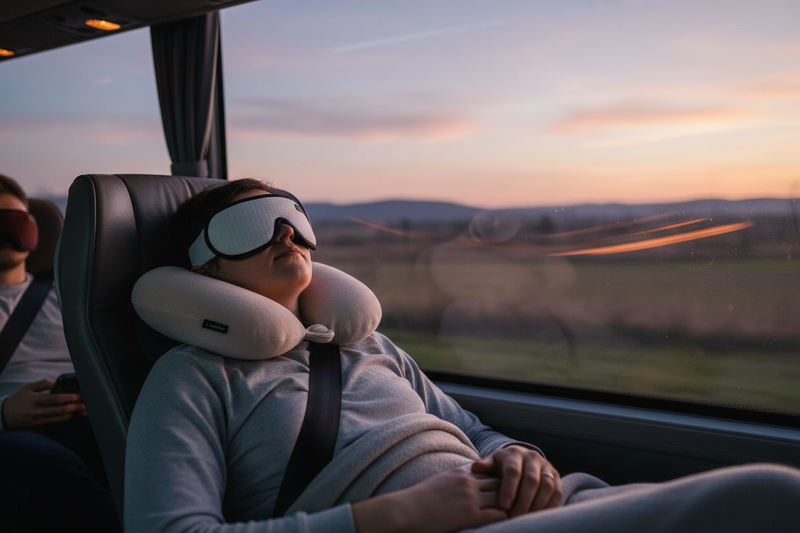Voyage en bus avec masque AuréaSleep